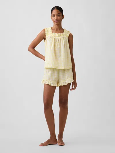 Gap Factory Ruffle Poplin Pj Shorts In Yellow