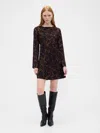 Gap Factory Satin Boatneck Mini Dress In Brown
