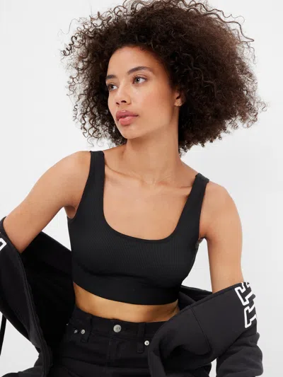 Gap Factory Seamless Ribbed Bralette In Black