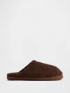 Gap Factory Sherpa Slippers In Brown