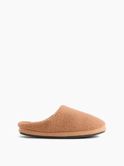 Gap Factory Sherpa Slippers In Camel Hair Brown