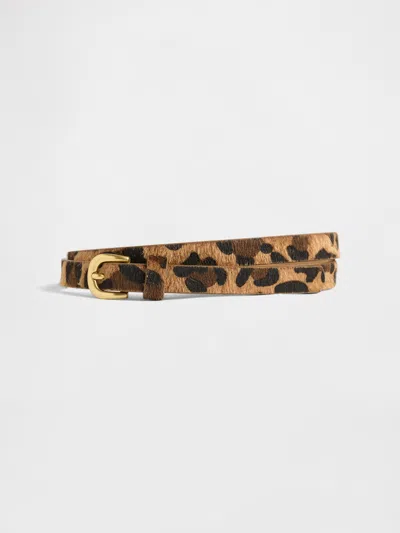 Gap Factory Skinny Vegan-leather Print Belt In Brown