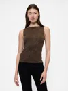 Gap Factory Sleeveless Boatneck Tank Top In Burgundy