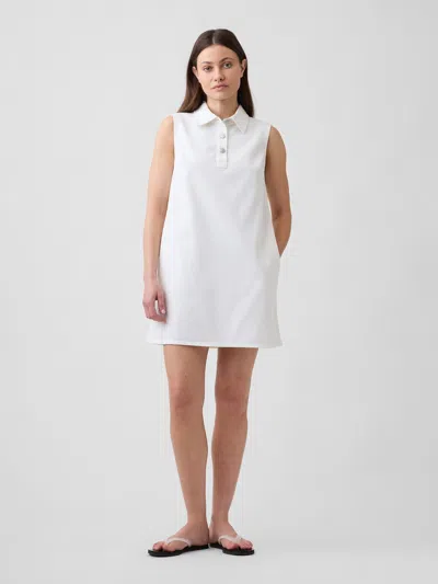 Gap Factory Sleeveless Collared Denim Mini Dress In Multi