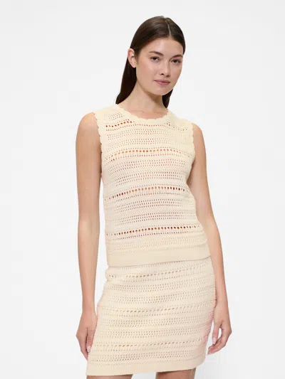 Gap Factory Sleeveless Mixed-stitch Sweater Tank Top In Neutral