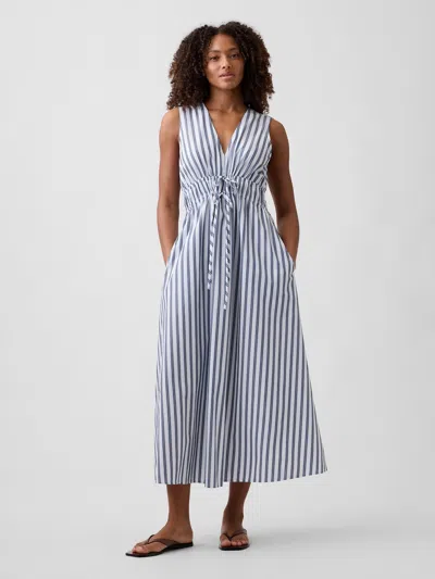 Gap Factory Sleeveless Tie-front Maxi Dress In Multi