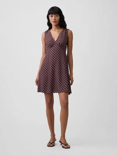 Gap Factory Sleeveless V-neck Mini Dress In Animal Print