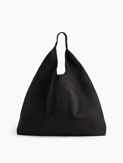 Gap Factory Slouchy Vegan-suede Tote Bag In Black