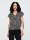 Gap Factory Splitneck Top In Black