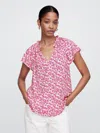 Gap Factory Splitneck Top In Pink