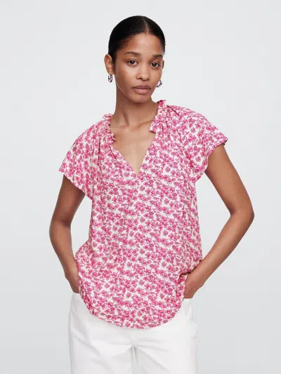 Gap Factory Splitneck Top In Pink