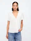 Gap Factory Splitneck Top In White