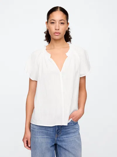 Gap Factory Splitneck Top In White