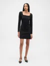 Gap Factory Squareneck Mini Dress In Black