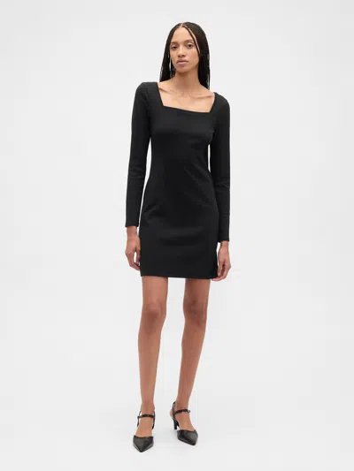 Gap Factory Squareneck Mini Dress In Black