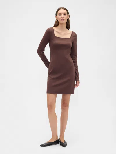 Gap Factory Squareneck Mini Dress In Brown