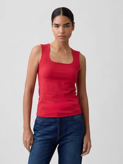 Gap Factory Squareneck Shell Tank Top In Pink