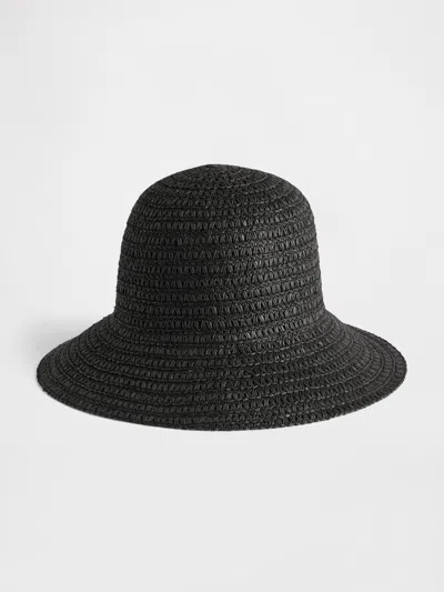 Gap Factory Straw Beach Hat In Black