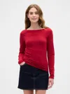 Gap Factory Stretch Jersey Boatneck T-shirt In Red