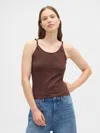 Gap Factory Stretch Jersey Twist Tank Top In Brown