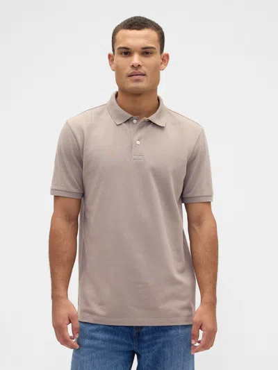 Gap Factory Stretch Pique Polo Shirt Shirt In Neutral