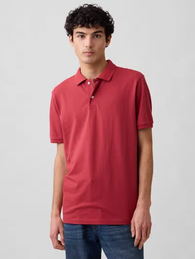 Gap Factory Stretch Pique Polo Shirt Shirt In Red