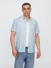 Gap Factory Stretch Poplin Shirt In Standard Fit In Blue