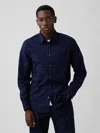 Gap Factory Stretch Poplin Shirt In Standard Fit In Blue
