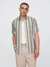 Gap Factory Stretch Poplin Shirt In Standard Fit In Gray
