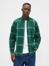 Gap Factory Stretch Poplin Shirt In Standard Fit In Green