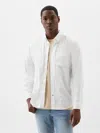 Gap Factory Stretch Poplin Shirt In Standard Fit In White