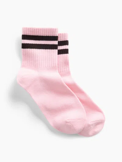Gap Factory Stripe Crew Socks In Pink Rose Mist