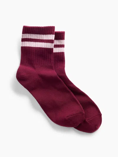 Gap Factory Stripe Crew Socks In Tuscan Red