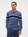 Gap Factory Stripe Crewneck Sweater In Blue