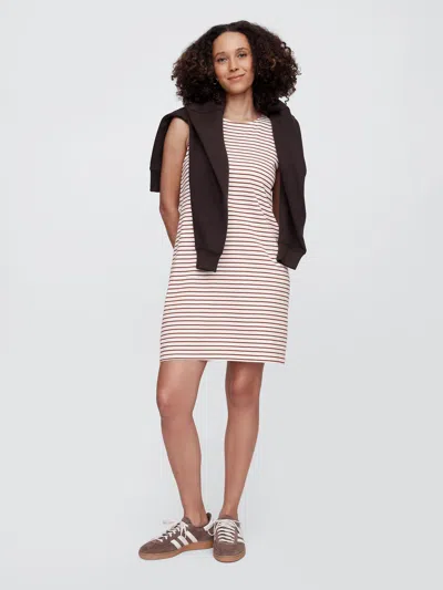 Gap Factory Stripe Jersey Mini Dress In Brown