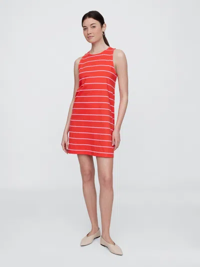 Gap Factory Stripe Jersey Mini Dress In Red