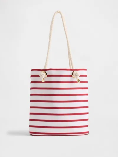 Stripe Nylon Bucket Bag In Red from Gap Factory