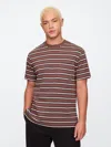 Gap Factory Stripe Original Pocket T-shirt In Brown