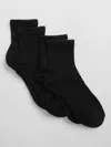 Gap Factory Studio Quarter Crew Socks (2-pack) In Black
