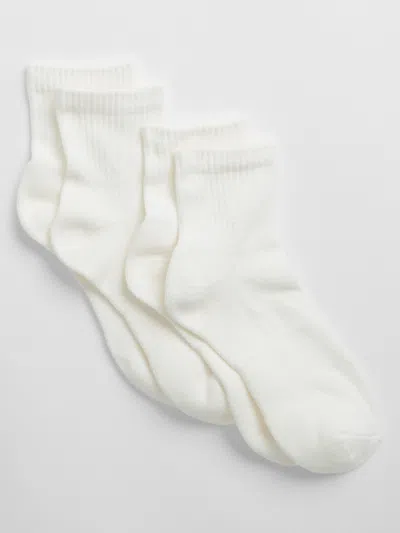 Gap Factory Studio Quarter Crew Socks (2-pack) In White