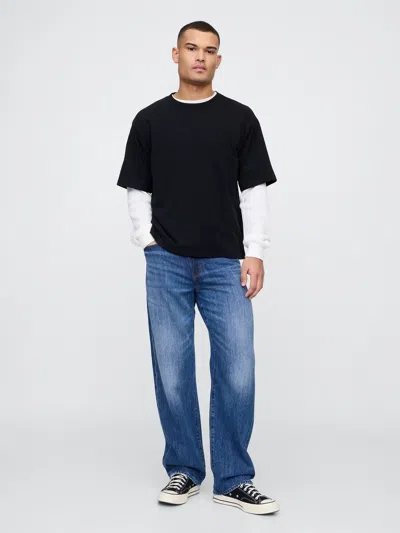 Gap Factory Supersoft Relaxed Jeans In Blue