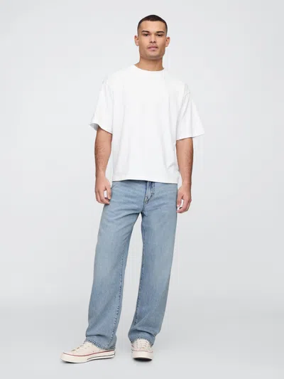 Gap Factory Supersoft Relaxed Jeans In White