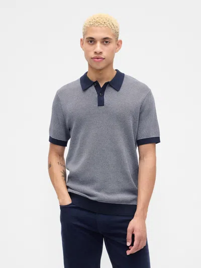 Gap Factory Sweater Polo Shirt Shirt In Blue
