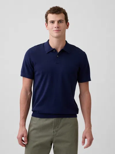 Gap Factory Sweater Polo Shirt Shirt In Blue