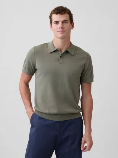 Gap Factory Sweater Polo Shirt Shirt In Green