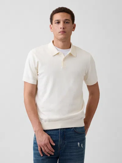 Gap Factory Sweater Polo Shirt Shirt In Neutral