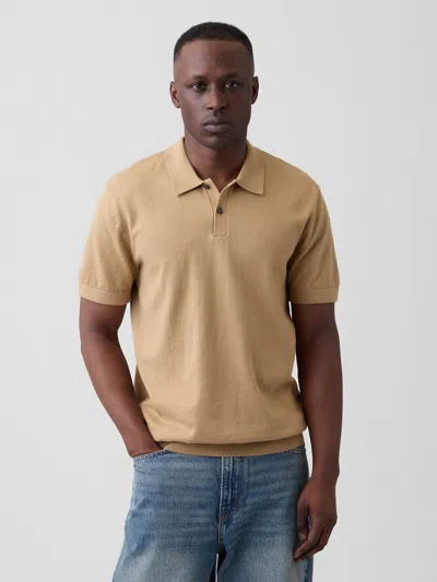 Gap Factory Sweater Polo Shirt Shirt In Nude