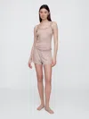 Gap Factory Tencel™ Ribbed Pj Shorts In Neutral