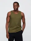 Gap Factory Textured Ribbed Tank Top In Green