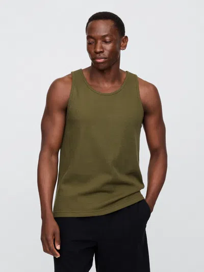 Gap Factory Textured Ribbed Tank Top In Green
